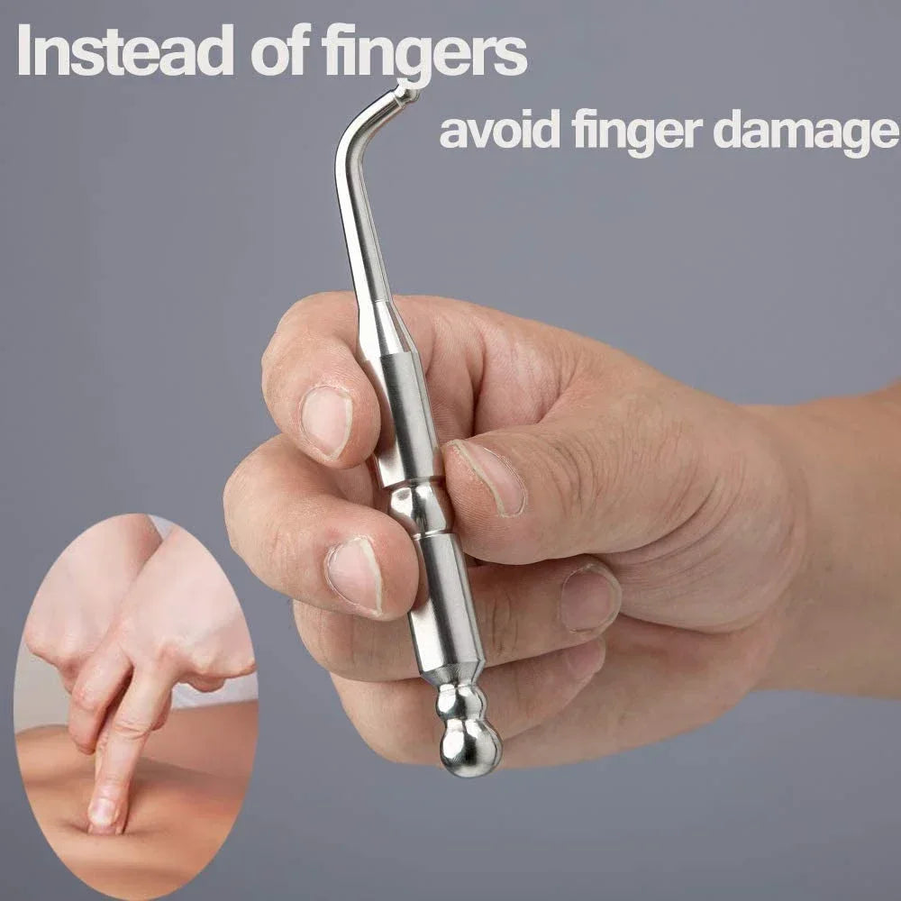 Povei Stainless Steel Trigger Point Massager - Deep Tissue Massage Pen