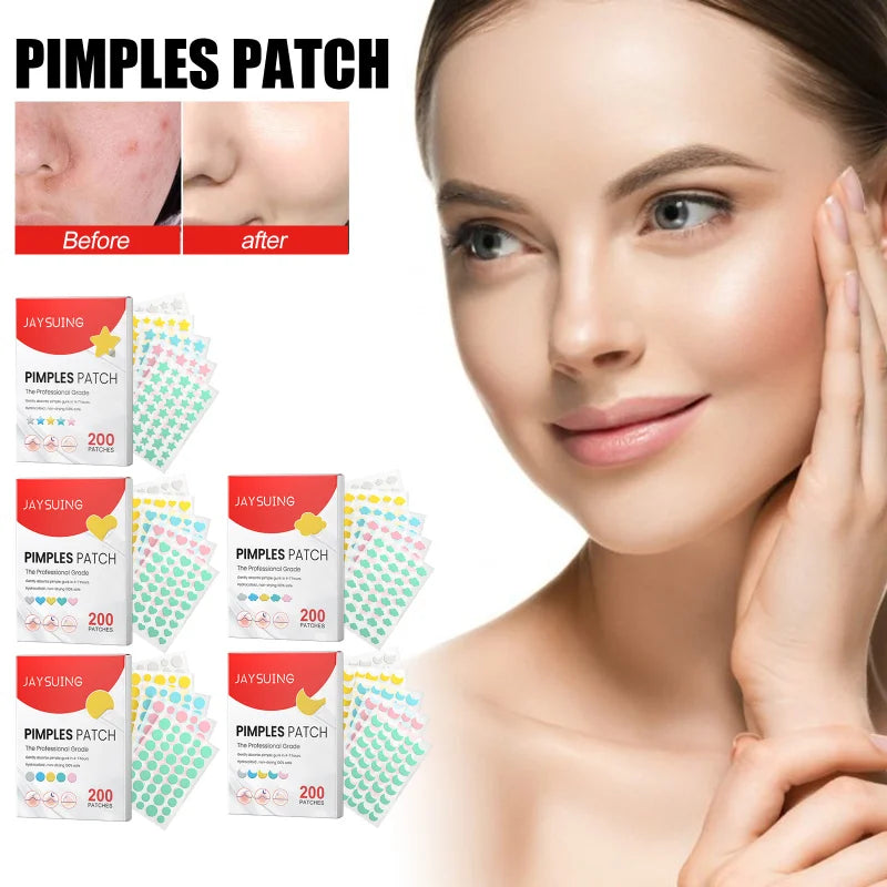 Povei Acne Zit Patches - Colorful Hydrocolloid Stickers for Clear Skin