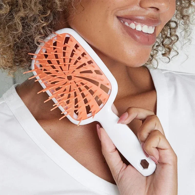 Povei Air Cushion Detangling Hair Brush for Styling and Massage Benefits