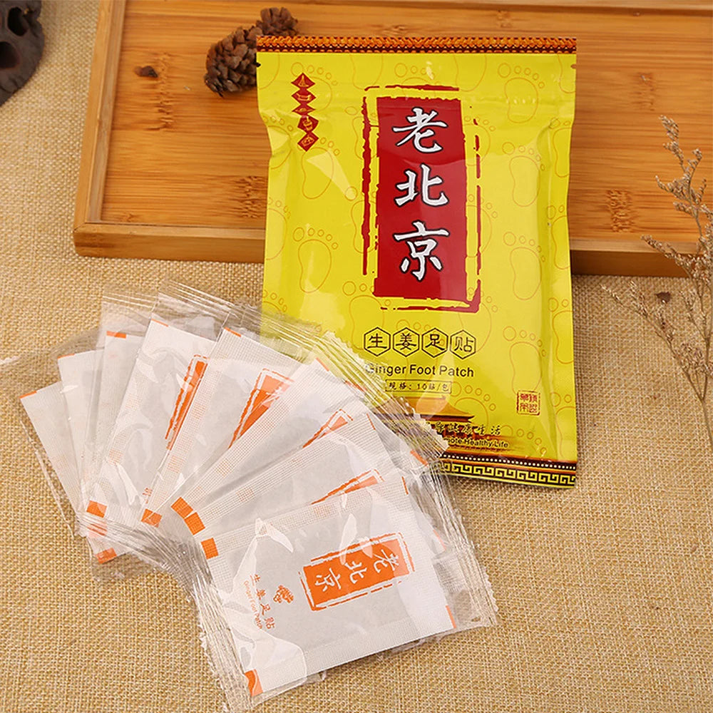 Povei Detox Foot Patches Stress Relief Sleep Herbal Sticker Body Care Tool