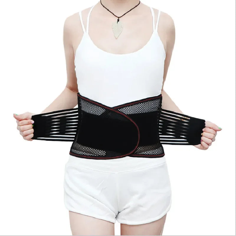 Povei Breathable Back Brace Waist Trainer for Men and Women