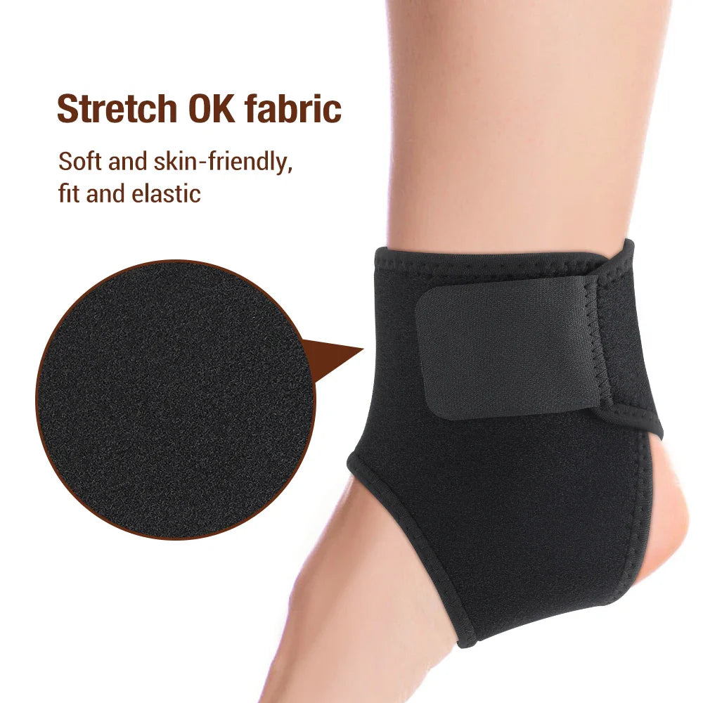 Povei Ankle Support Bandage | Self-Heating, Elastic, and Adjustable for Sport Fitness Guard