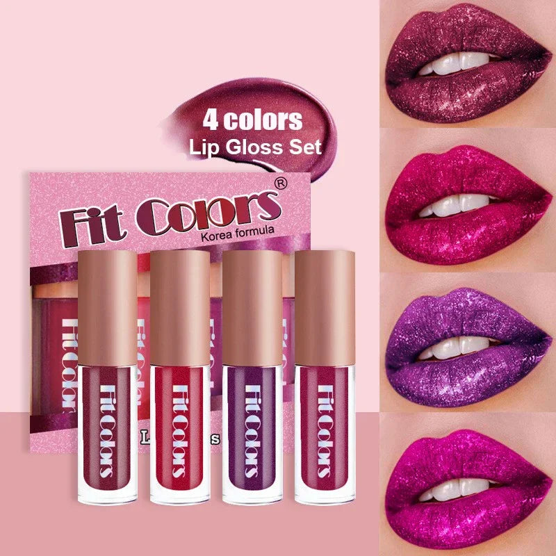 Povei Diamond Velvet Lip Gloss: Moisturizing Matte Liquid Lipstick Makeup