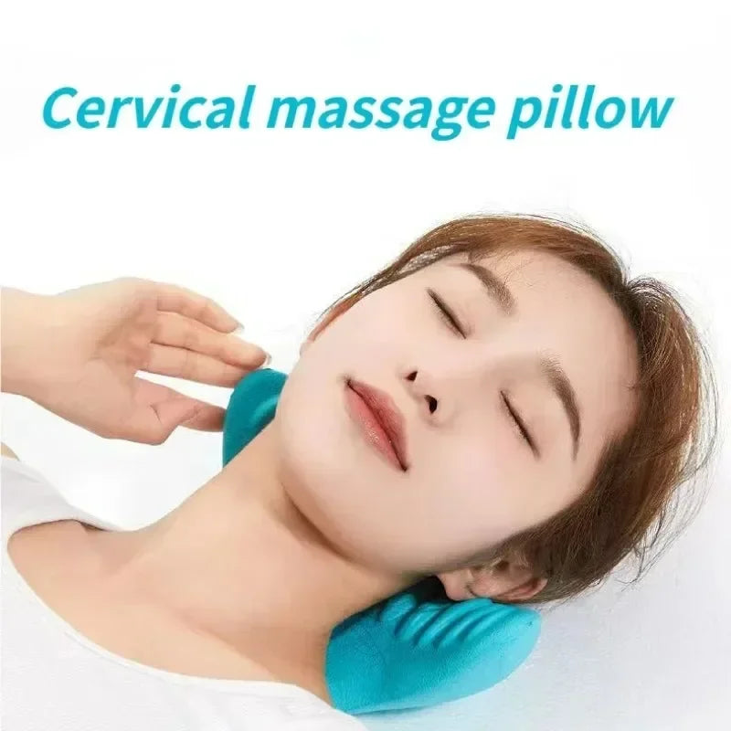 Povei Cervical Massage Pillow & Neck Traction Massager - Neck Stretching Orthosis