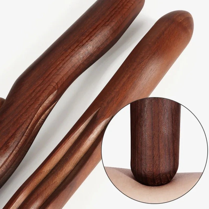 Povei Carbonized Wood Gua Sha Massage Stick for Body Massager and Muscle Relaxation