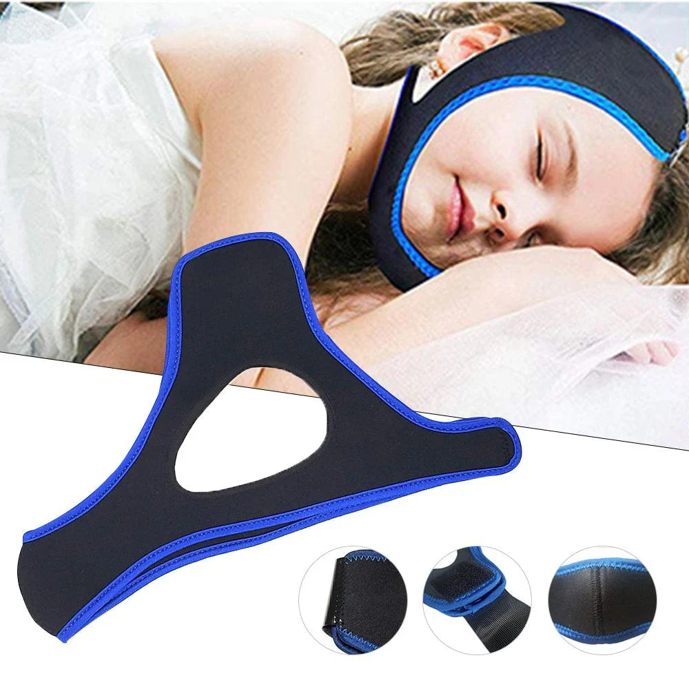 Povei Anti Snore Chin Strap | Sleep Aid for Night Time | Unisex Snore Belt