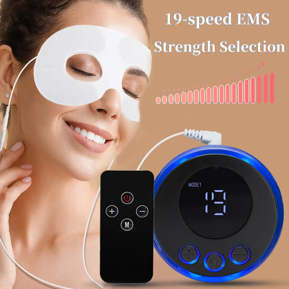 Povei Electric EMS Eye Beauty Massager: Facial Lifting, Anti-Wrinkle, Dark Circle Removal