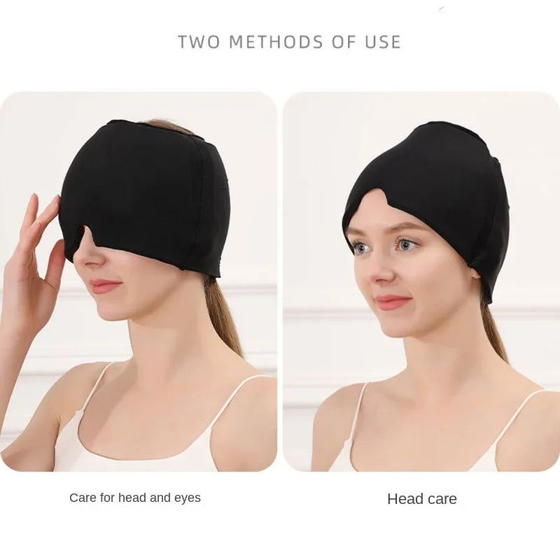 Povei Cold Therapy Headache Relief Cap for Pressure and Relaxation