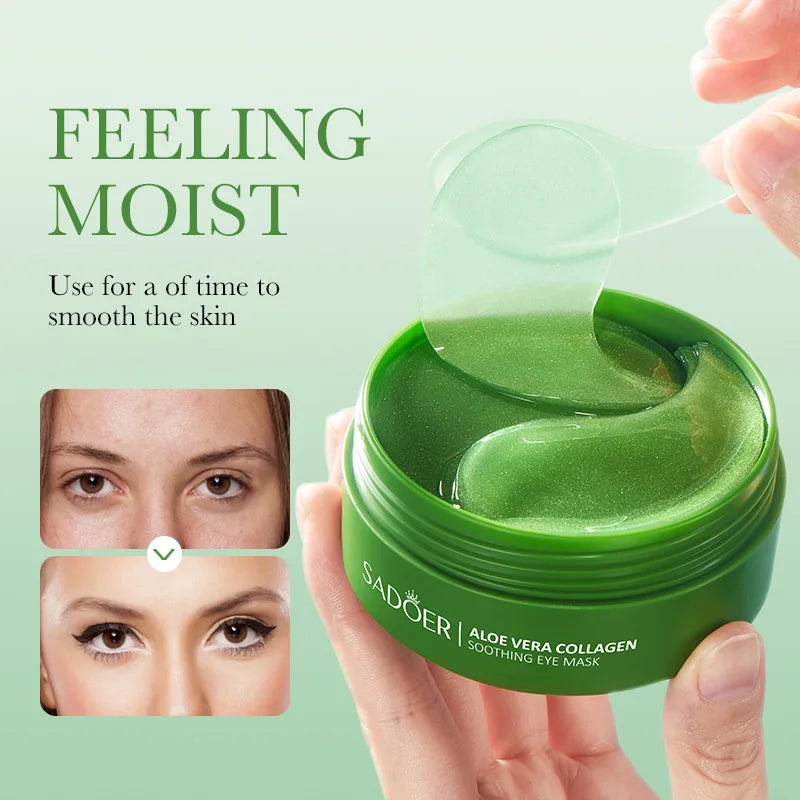 Povei Aloe Vera Collagen Eye Mask for Dark Circles and Wrinkles