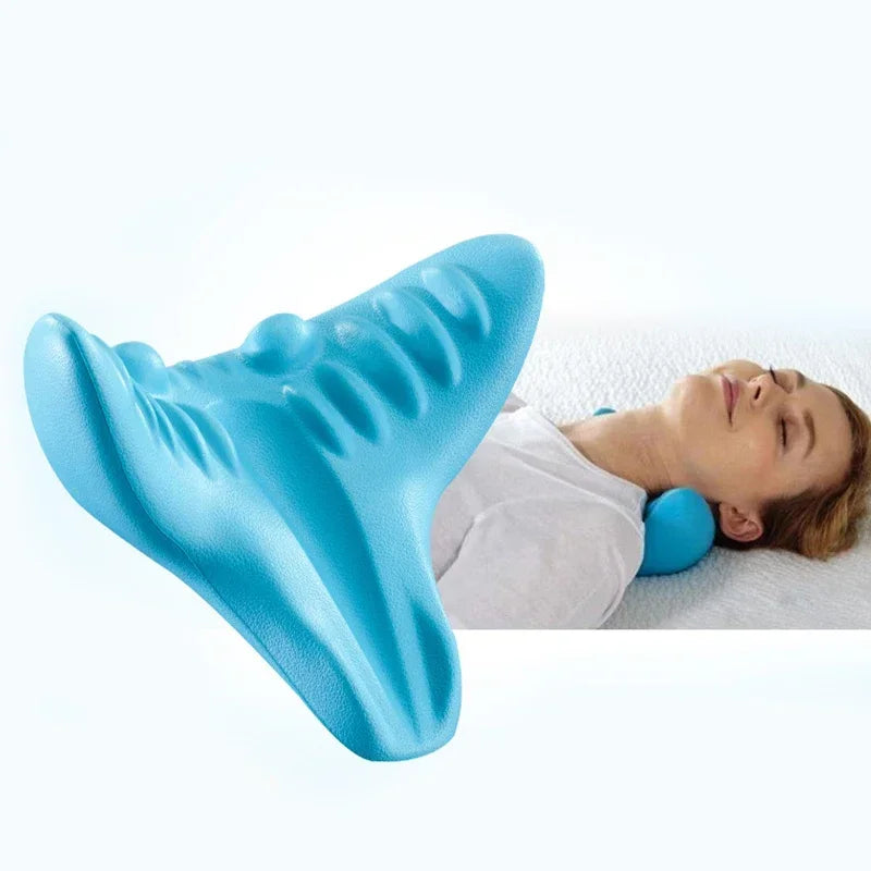 Povei Neck Shoulder Massager Relaxer Pillow for Pain Relief & Spine Alignment