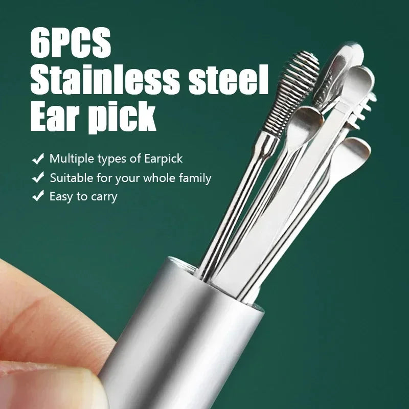 Povei Stainless Steel Ear Care Kit - Healthier Ears, Cleaner and Protected