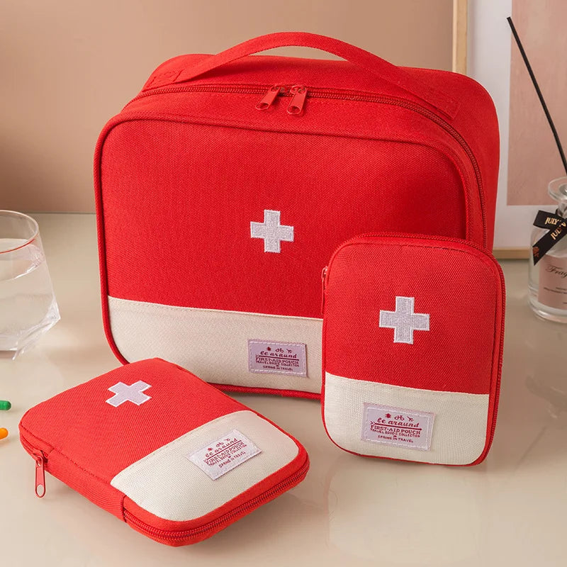 Povei Portable Medicine Bag First Aid Kit Organizer Case with Pill Storage