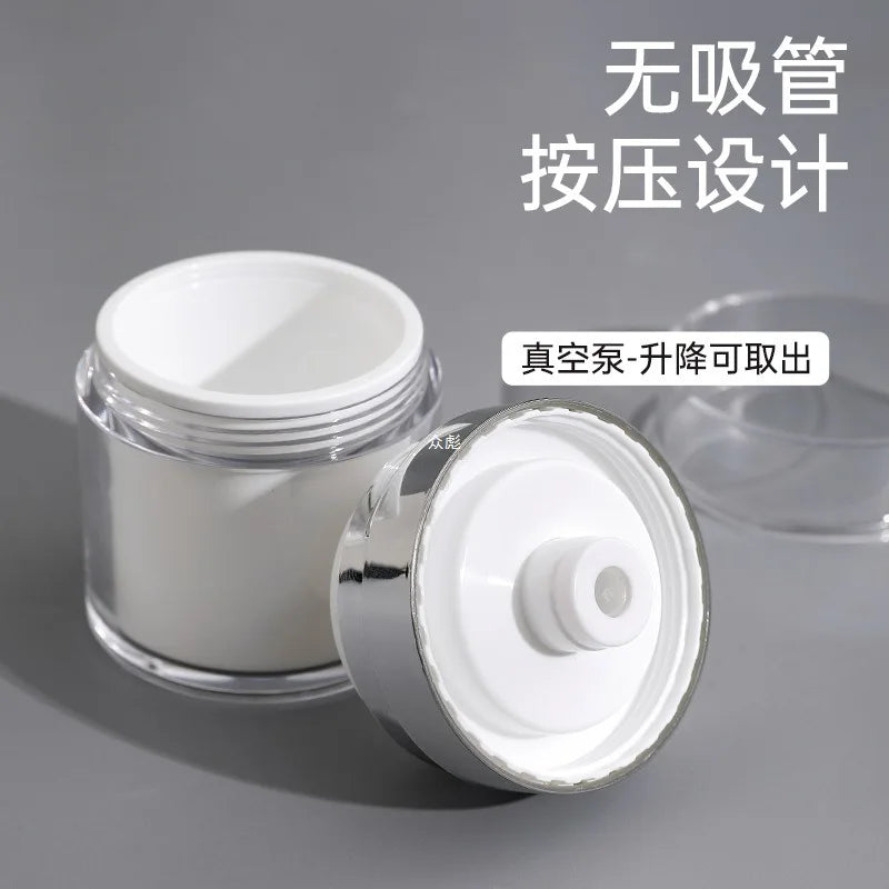 Povei Airless Pump Jar for Dispensing Cream and Moisturizer