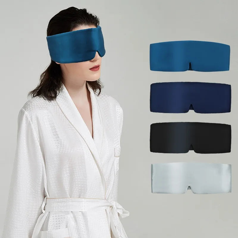 Povei Silk Satin Eye Mask for Enlarged Eye Patch - Sleep & Relax Eye Cover