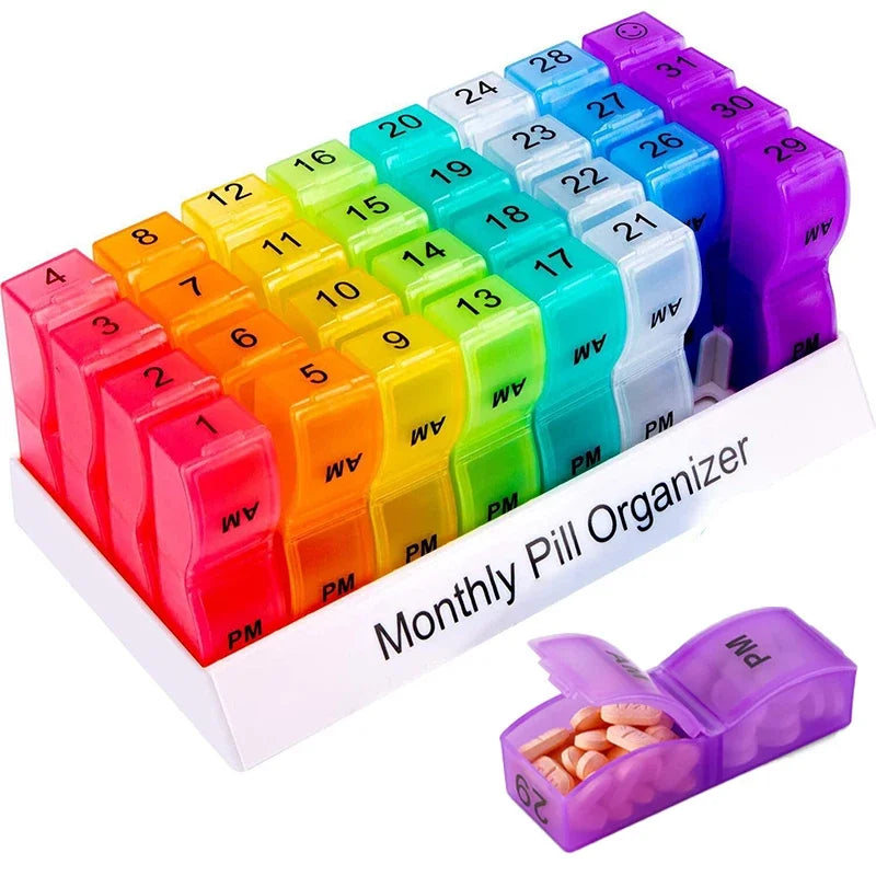 Povei 32-Slot Monthly Pill Organizer