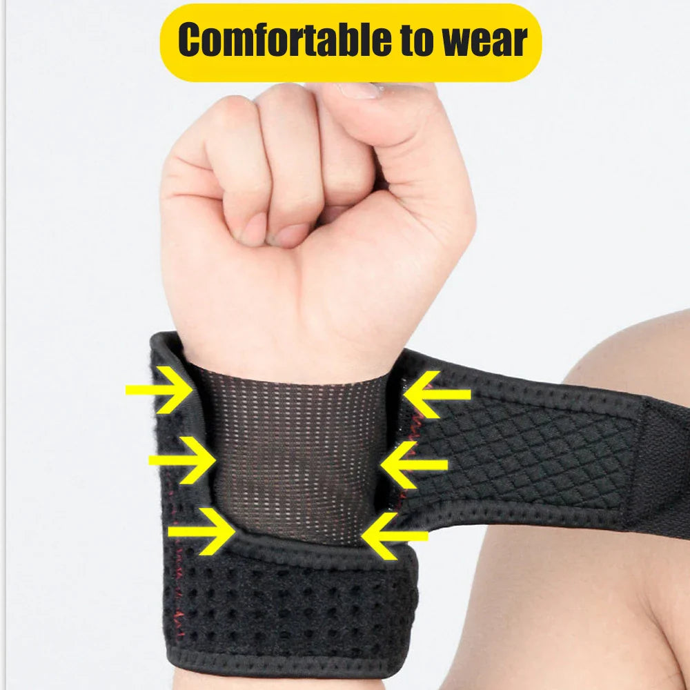 Povei Carpal Tunnel Wrist Brace with Spring Support for Tendonitis Relief