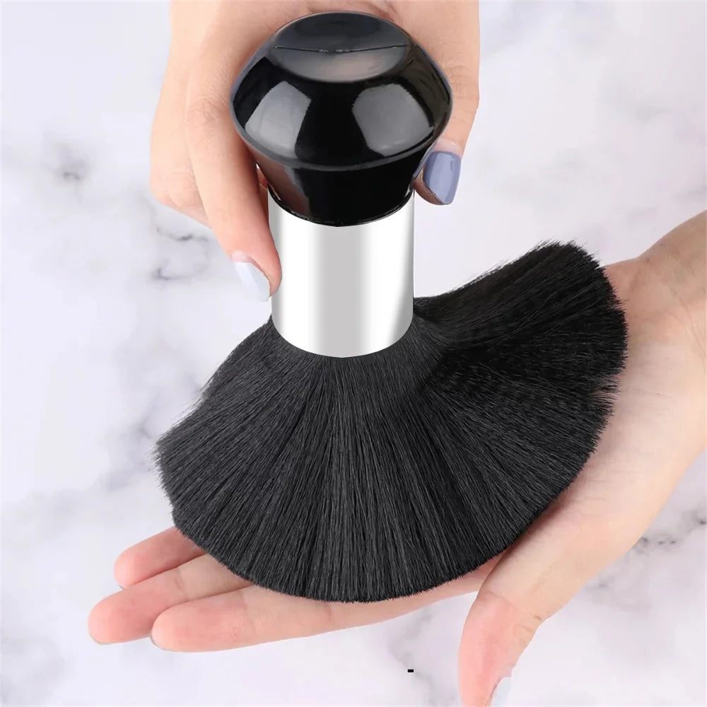 Povei Black Hairdressing Hair Cut Brush: Barber Accessories & Tools