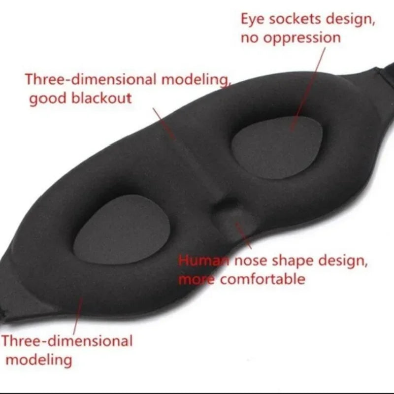 Povei 3D Sleep Mask - Soft Eye Cover for Travel and Relaxation