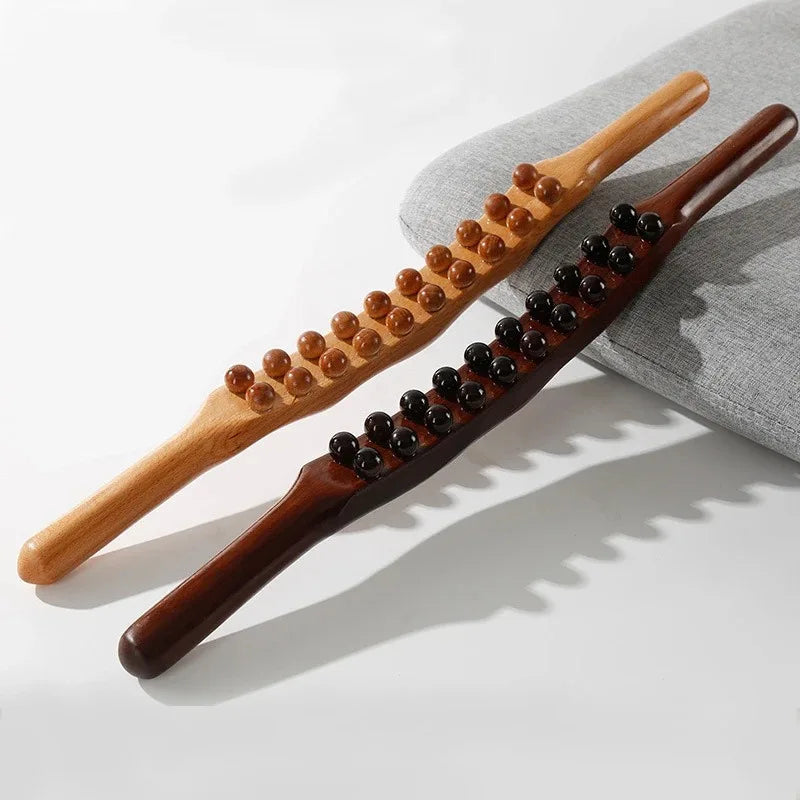 Povei Carbonized Wood Gua Sha Massage Stick for Body Massager and Muscle Relaxation