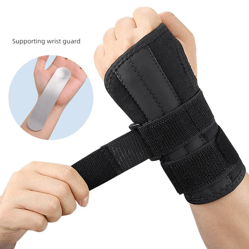 Povei Wrist Brace for Carpal Tunnel Relief - Adjustable Splint with Stays & Night Support