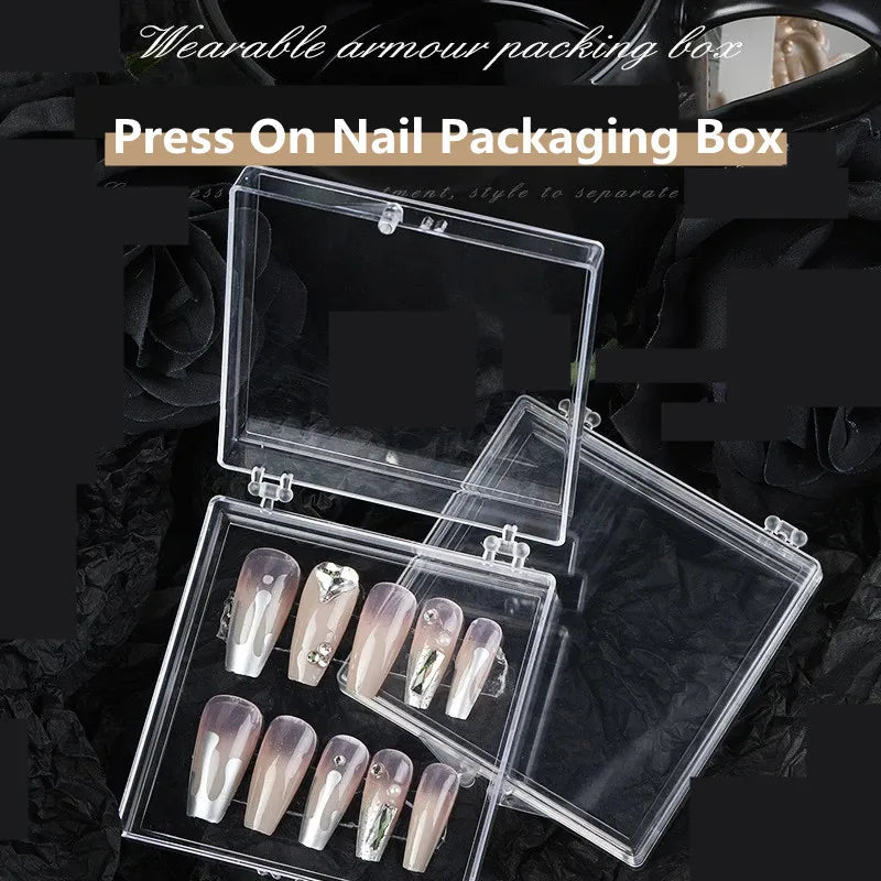 Povei Clear Acrylic Nail Storage Box