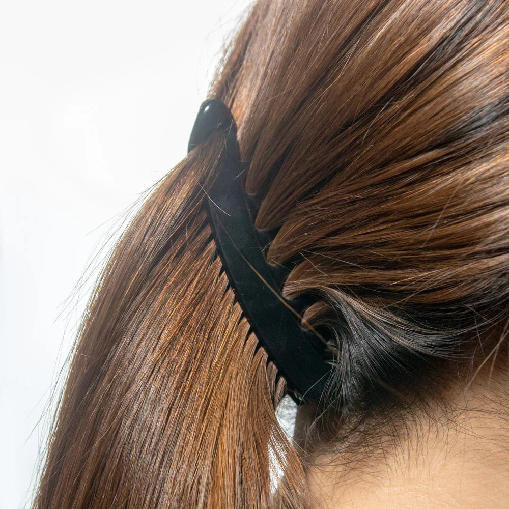 Povei Black Hair Claw Clip Ponytail Holder Barrette Hairpin Headwear