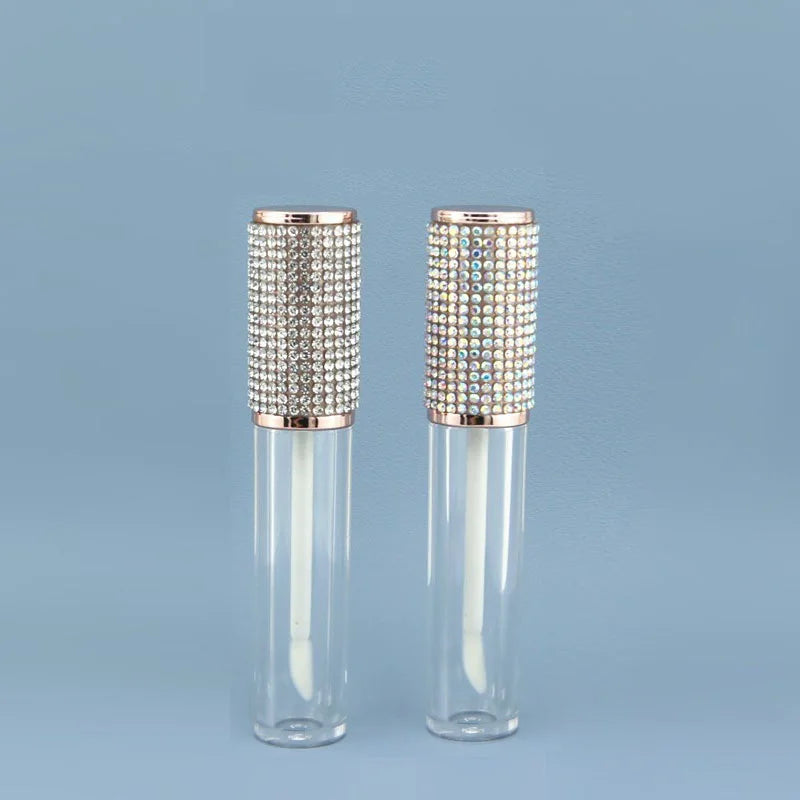 Povei Crystal Clear Rhinestone Lip Gloss Tube Beauty Container