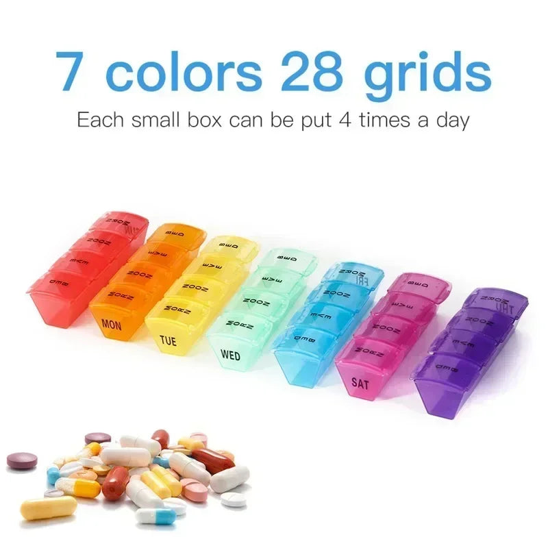 Povei 7-Day Portable Pill Box Organiser for Travel & Outdoors