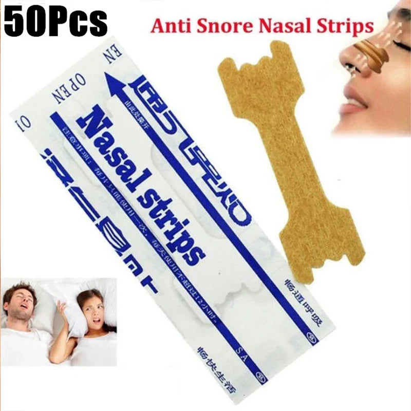 Povei Breathe Right Nasal Strips Stop Snoring Anti Snoring Strips for Better Breathing