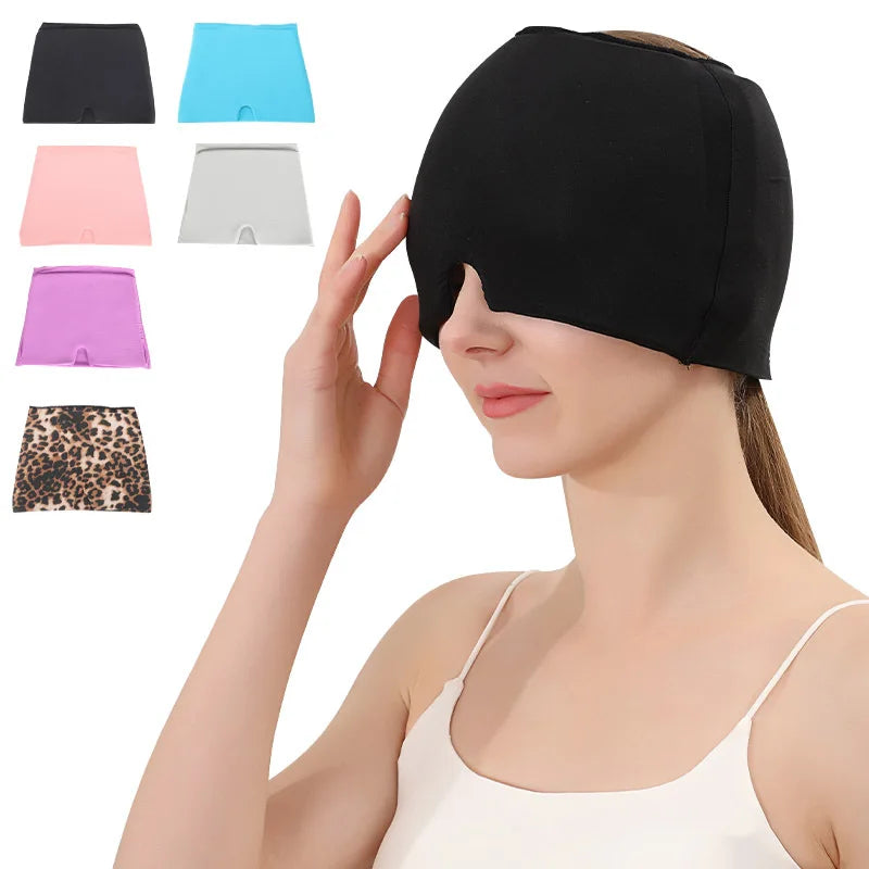 Povei Cold Therapy Headache Relief Cap for Pressure and Relaxation