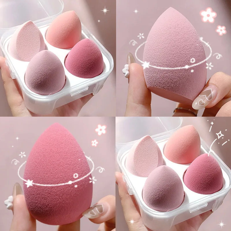 Povei Colorful Makeup Sponge Puff Set for Beauty Foundation, Dry & Wet Application