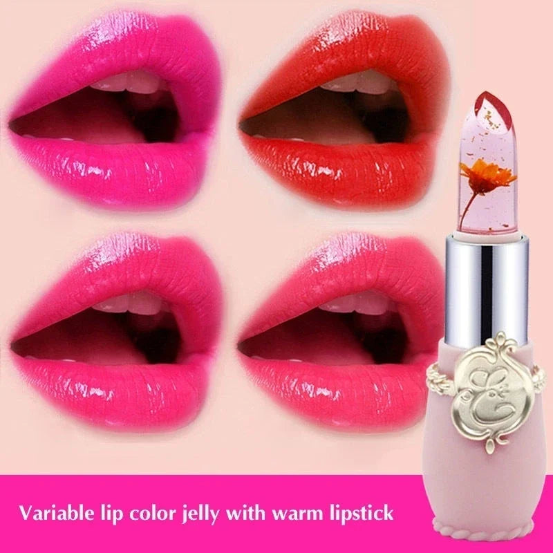 Povei Crystal Jelly Lipstick: Color Changing Moisturizing Magic Lip Balm