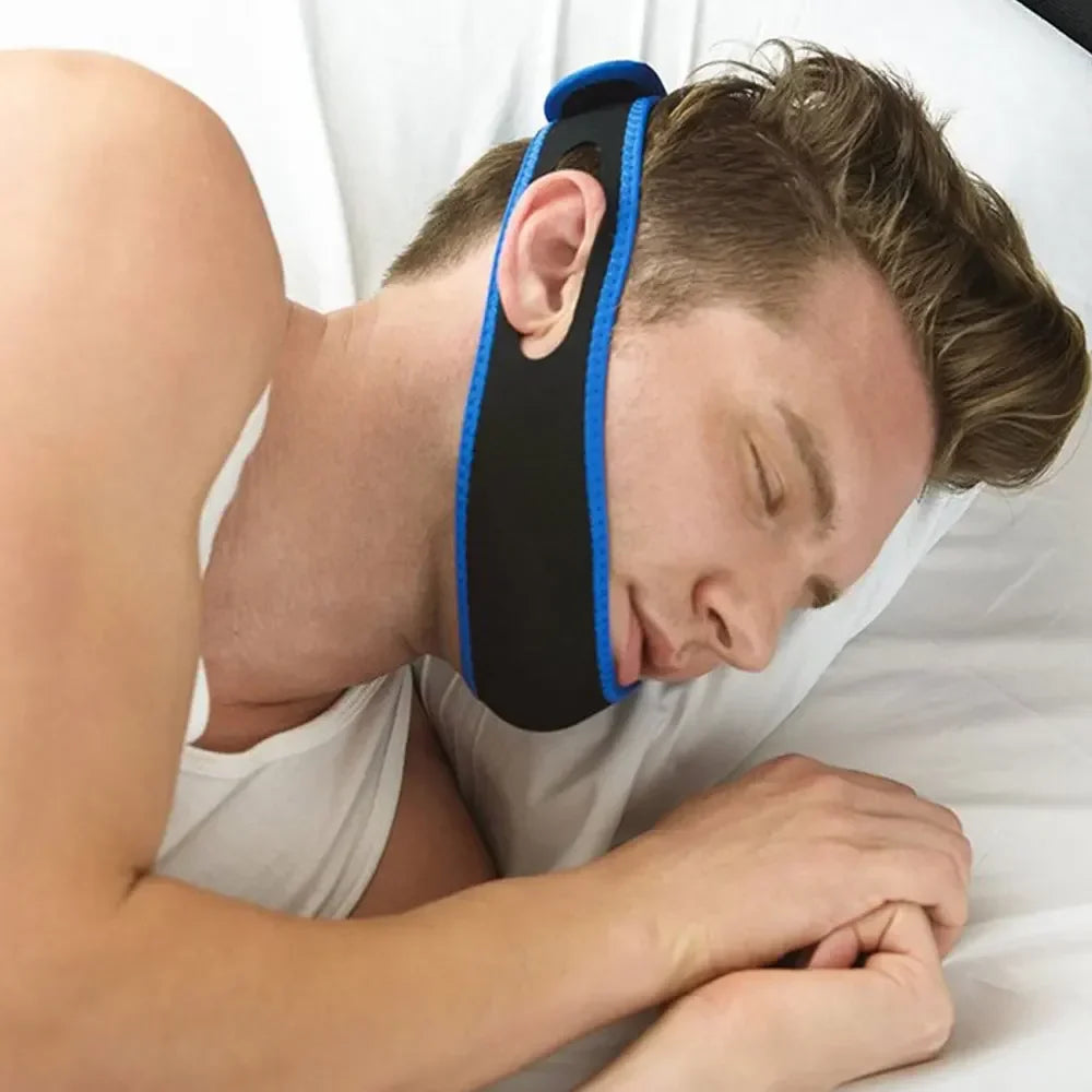 Povei Anti Snoring Chin Strap - Adjustable Stop Snoring Belt for Unisex