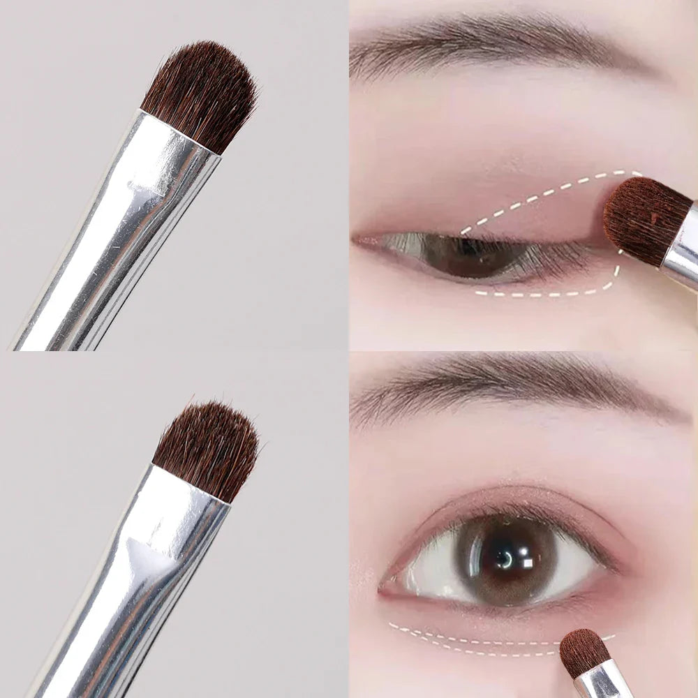 Povei Detail Eyeshadow Brush Soft Horsehair Makeup Tool