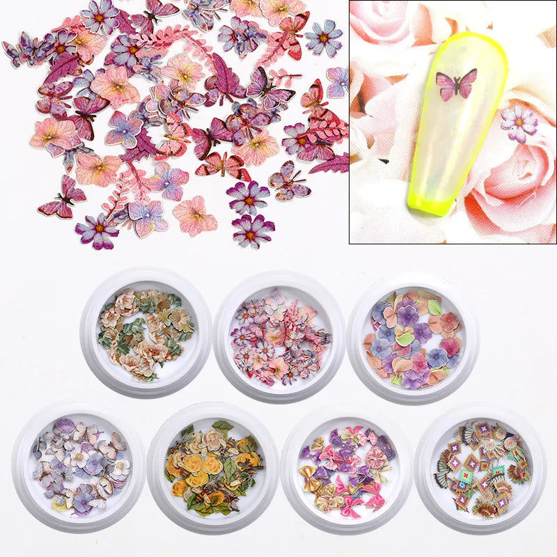 Povei 3D Nail Art Mixed Nail Patch DIY Decorations