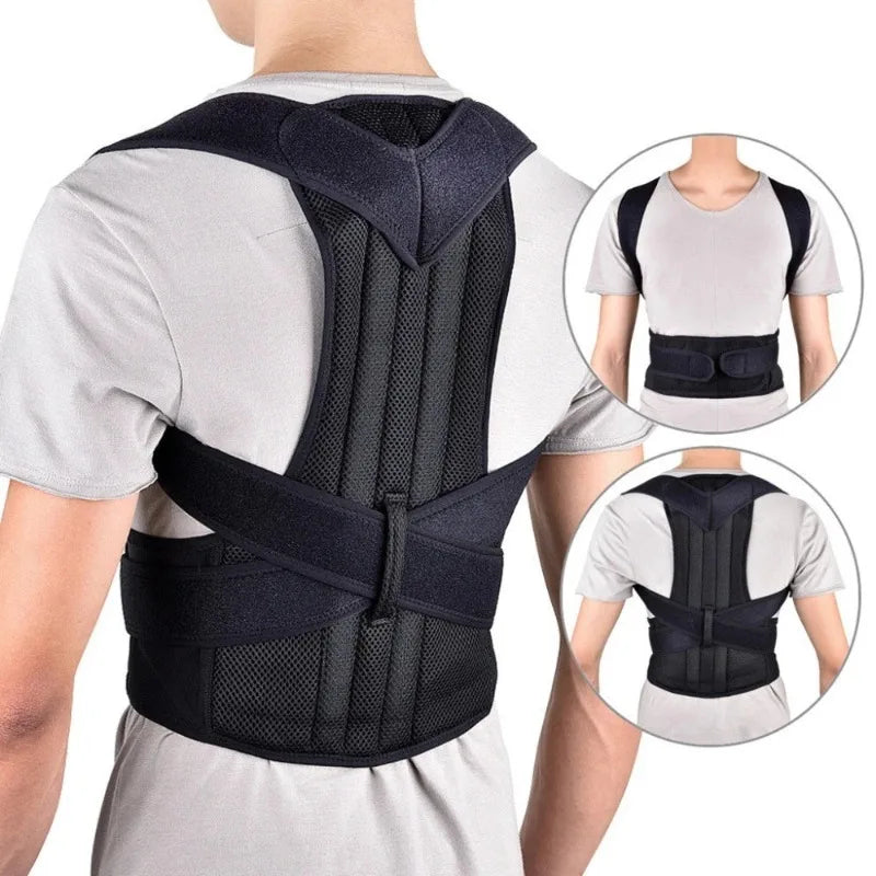 Povei Posture Corrector Shoulder Lumbar Brace for Spine Support