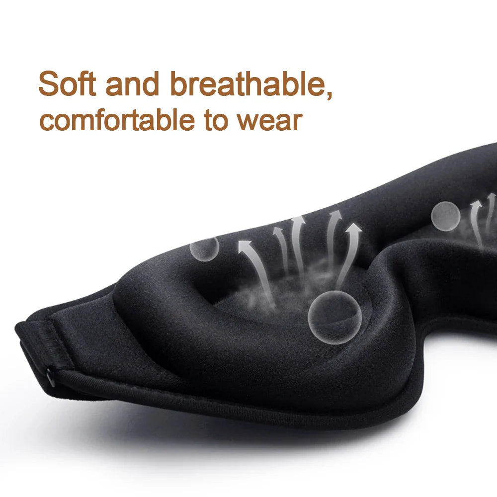 Povei 3D Blackout Sleep Eye Mask for Office Travel and Lunch Breaks