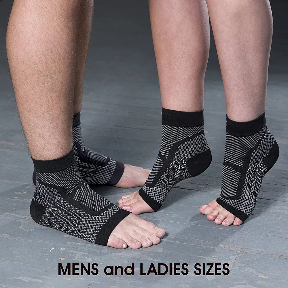 Povei Ankle Compression Sleeve with Arch Support for Achilles Tendonitis & Plantar Fasciitis