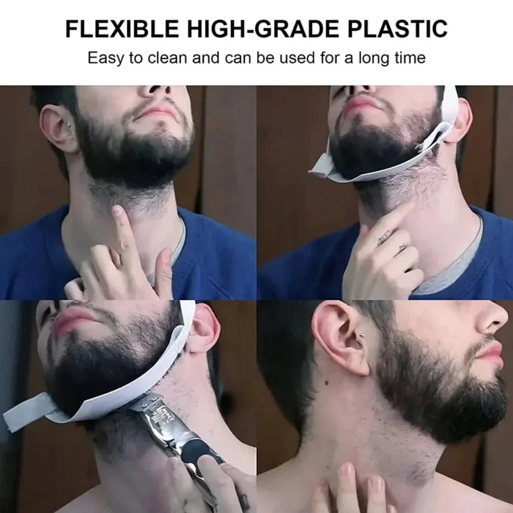 Povei Beard Shaper: Ultimate Neckline Guide & Trimmer Stencil Kit