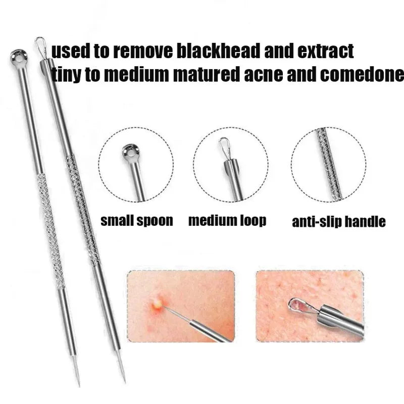 Povei Acne Blackhead Removal Needles Set for Deep Cleansing and Pore Care