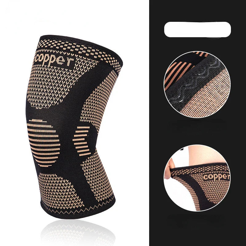 Povei Copper Knee Support Sleeve Brace for Arthritis Pain Relief & Fitness