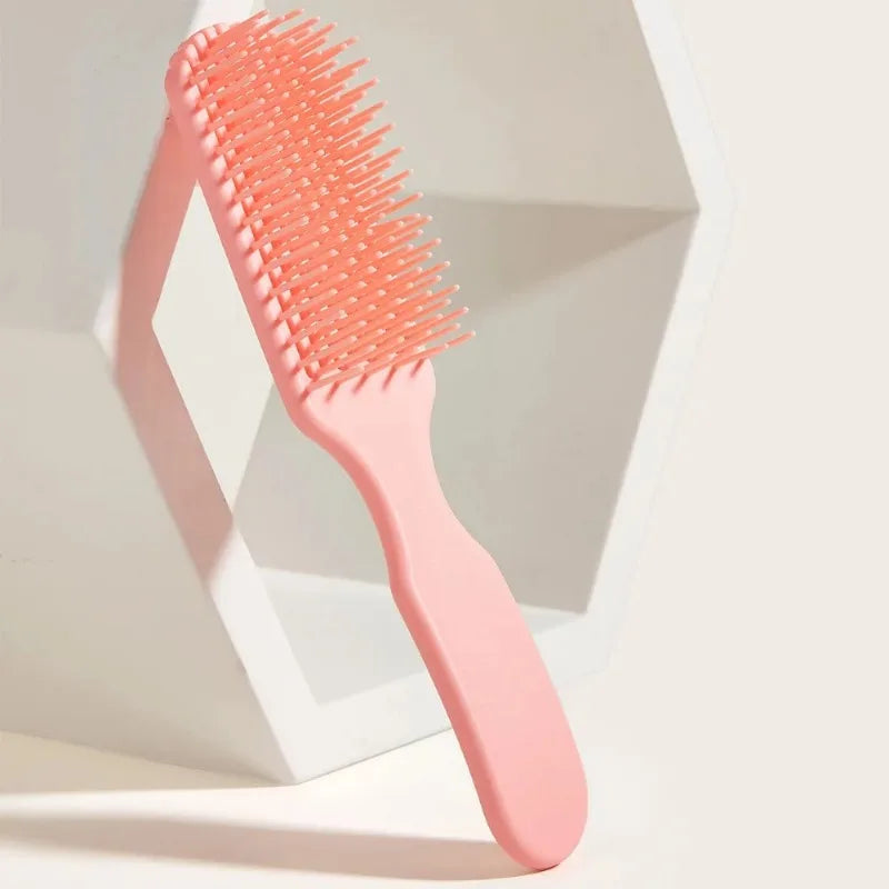 Povei Detangling Hair Brush: Anti-Static Massage Comb for Wet & Dry Curly Styling