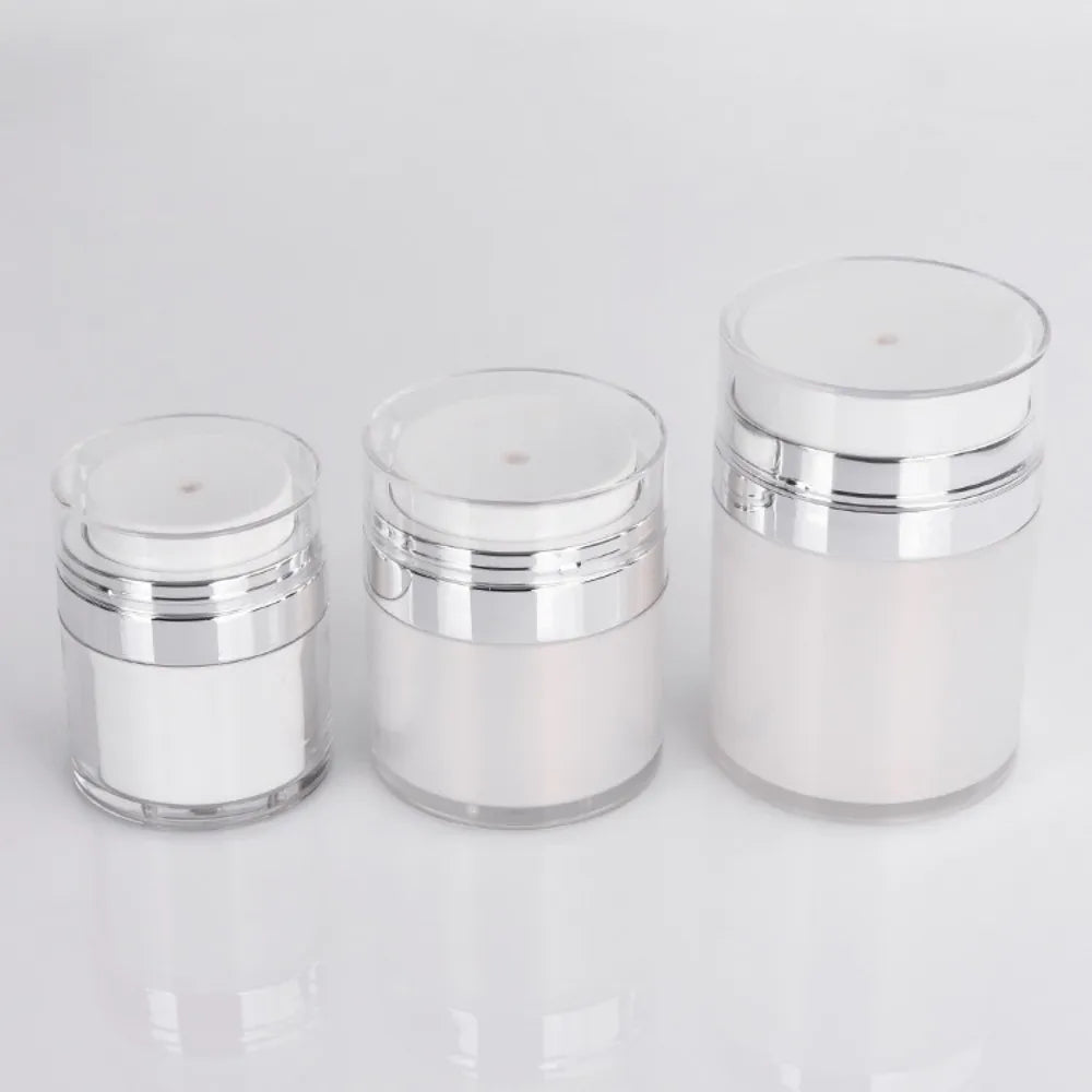 Povei Airless Pump Jar for Creams & Lotions, 30g/50g Vacuum Bottle