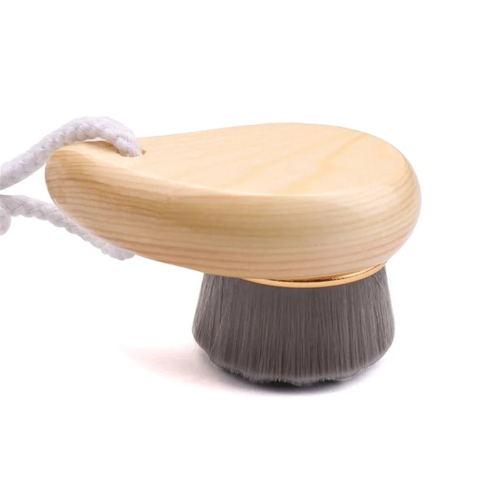 Povei Wooden Handle Facial Cleansing Brush