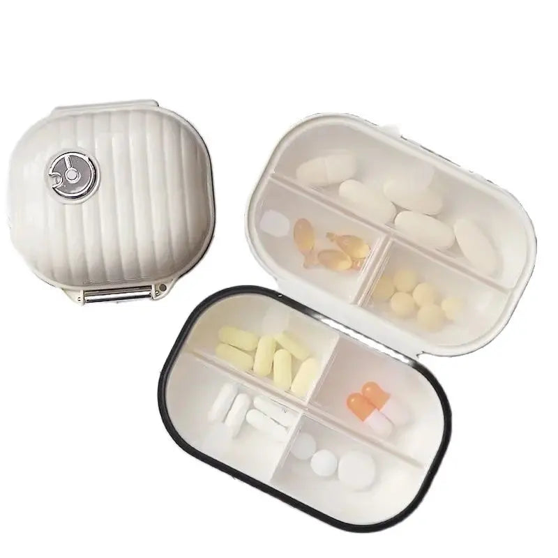 Povei Mini Portable Medicine & Jewelry Box for 7-Day Travel