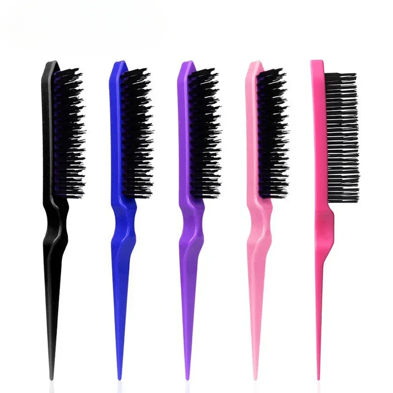 Povei Professional Boar Bristle Teasing Hair Brush Comb for Styling