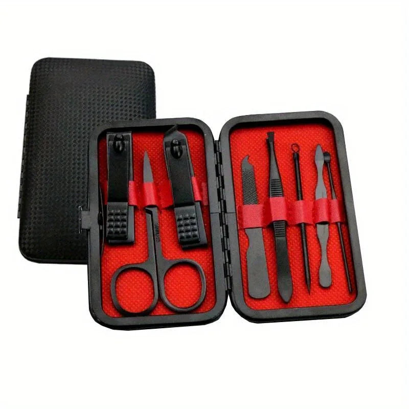 Povei 7-in-1 Luxury Manicure Set – Professional Grooming Kit for Perfect Nails