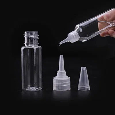 Povei 5-250ml PET Dropper Bottle with Screw-On Lid