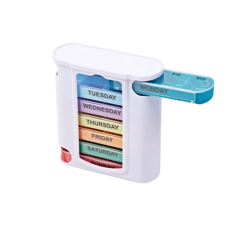 Povei 28 Grid Weekly Pill Case Travel Medicine Organizer