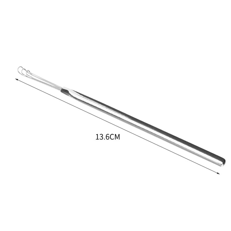 Stainless Steel Earpick Curette Cleaner by Povei: Handle Design for Ear Wax Removal